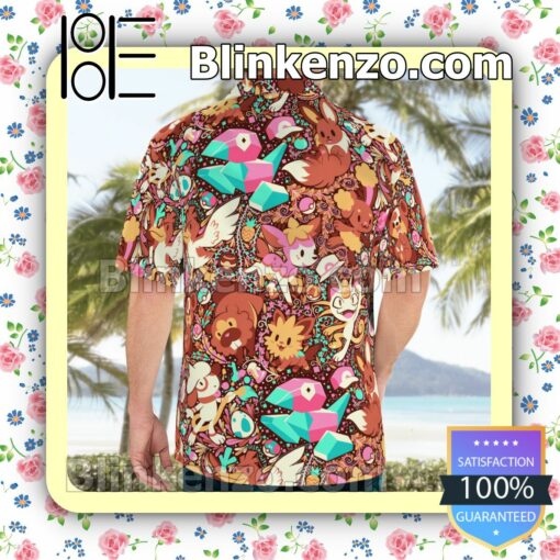 Forest Pokemon Casual Button Down Shirts c