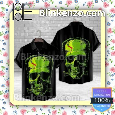 Frankenstein Head Skull Halloween Short Sleeve Shirts