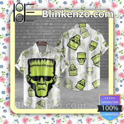 Frankenstein Horror Head Halloween Short Sleeve Shirts