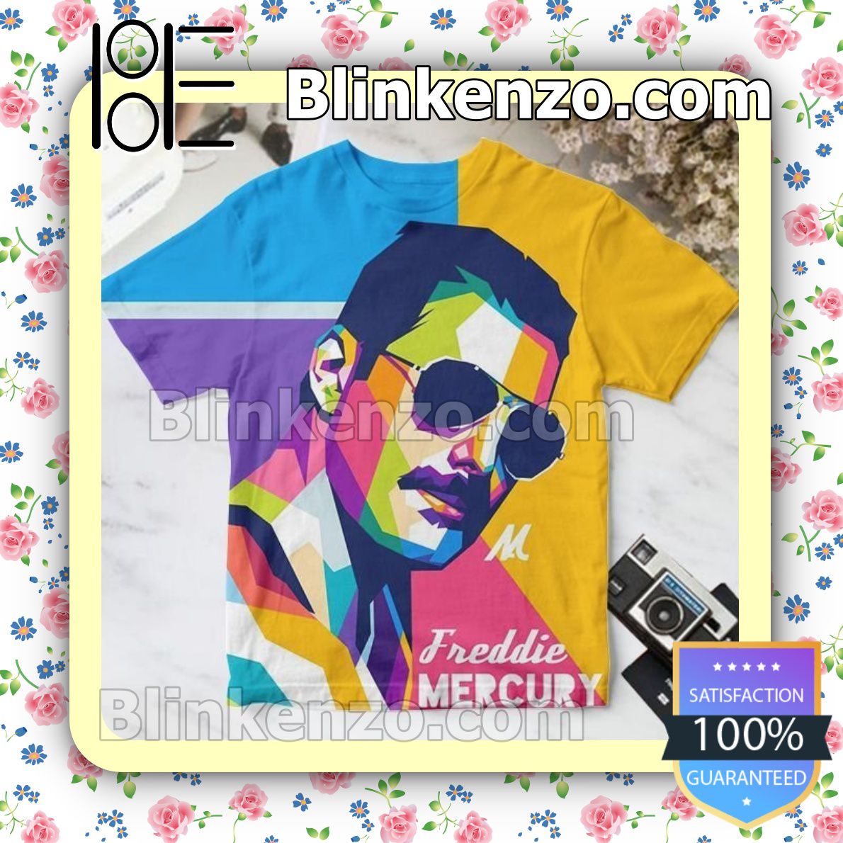 Freddie Mercury Colorful Art Custom T-shirts