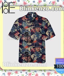 Freddy Krueger Tropical Strelitzia Halloween Short Sleeve Shirts b