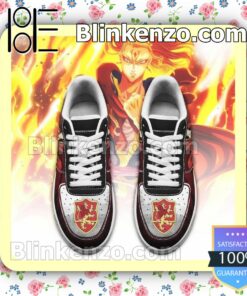Fuegoleon Vermillion Crimson Lion Knight Black Clover Anime Nike Air Force Sneakers a