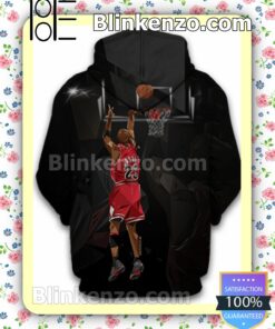 Funny Michael Jordan Throw The Ball Into The Basket Custom Womens Hoodie b