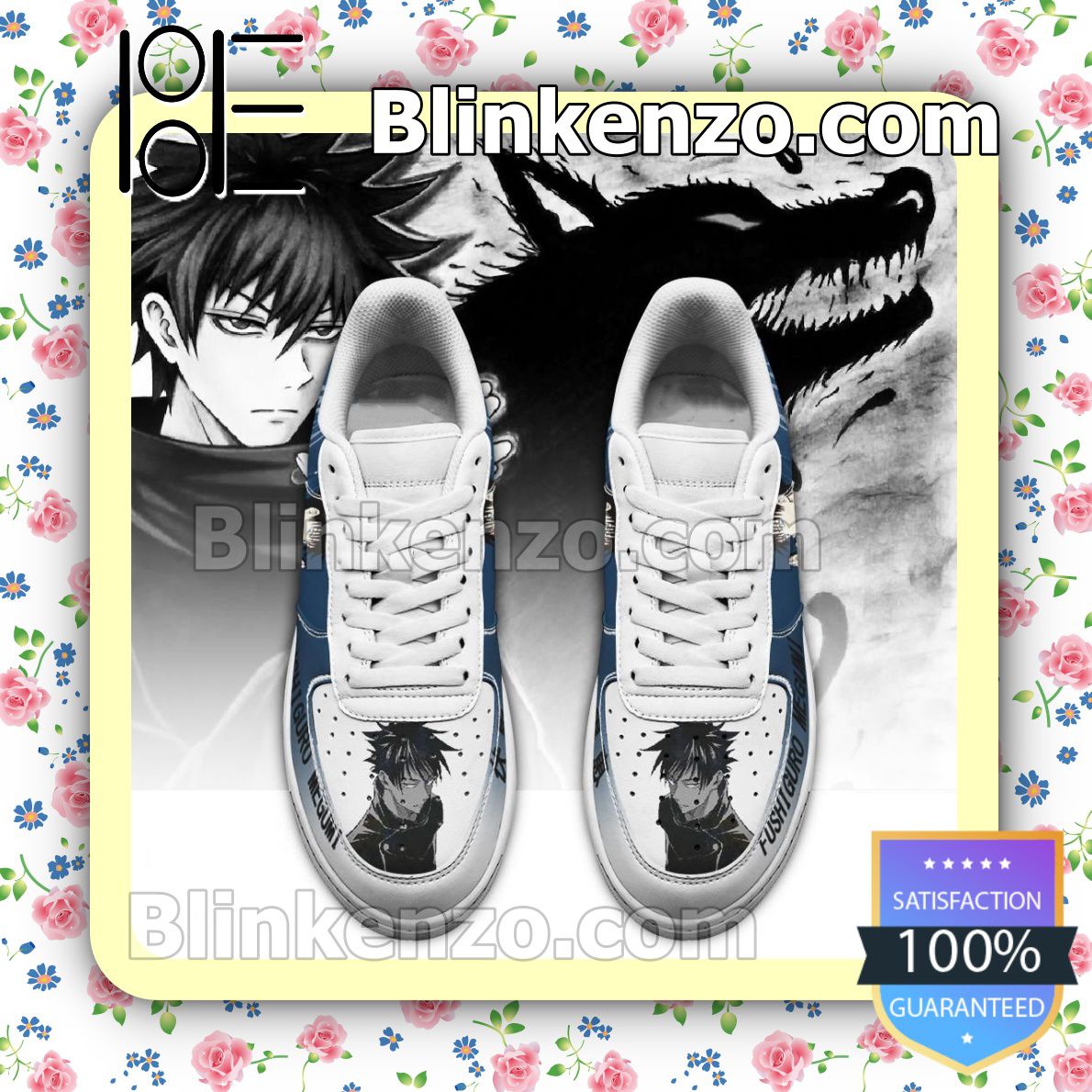 Rating Fushiguro Megumi Jujutsu Kaisen Anime Nike Air Force Sneakers