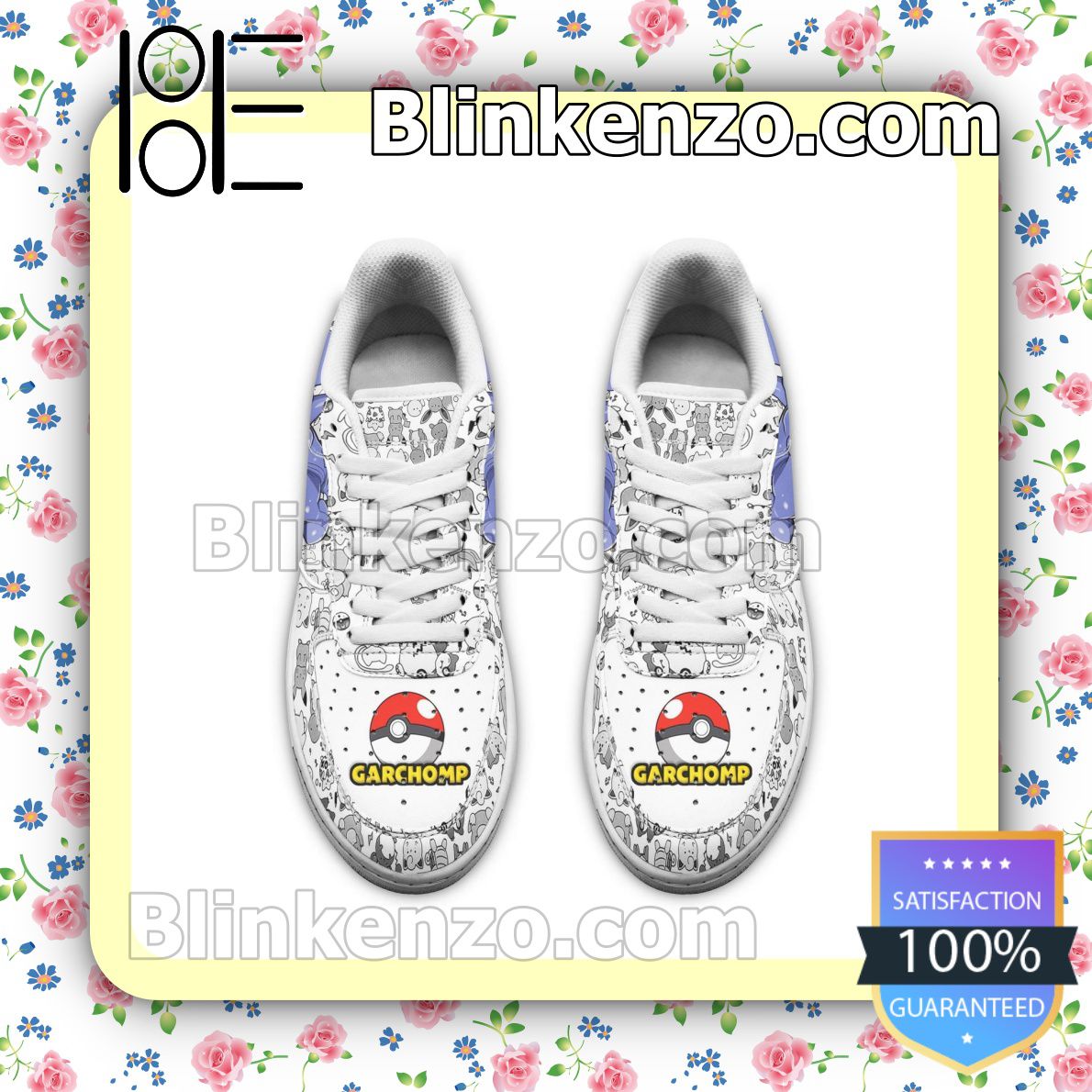Great Quality Garchomp Pokemon Nike Air Force Sneakers