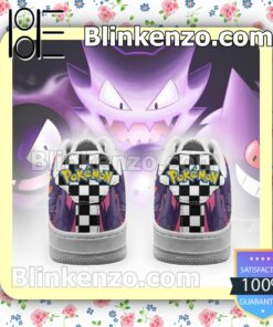 Gengar Checkerboard Pokemon Nike Air Force Sneakers b