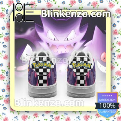 Gengar Checkerboard Pokemon Nike Air Force Sneakers b