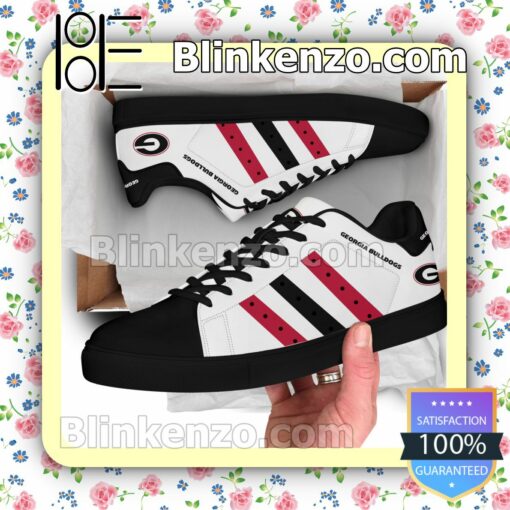 Georgia Bulldogs Logo Print Low Top Shoes