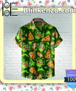Ghostbusters Slime Pizza And Hotdog Halloween Short Sleeve Shirts