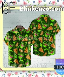 Ghostbusters Slime Pizza And Hotdog Halloween Short Sleeve Shirts a