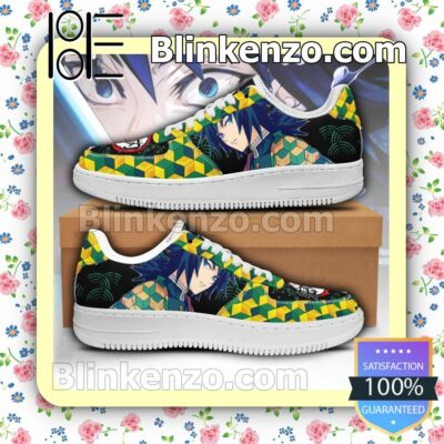 Giyu Demon Slayer Anime Nike Air Force Sneakers