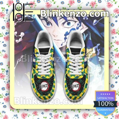 Giyu Demon Slayer Anime Nike Air Force Sneakers a