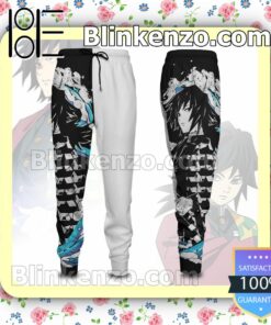 Giyu Tomioka Demon Slayer Anime Black And White Gift For Family Joggers a