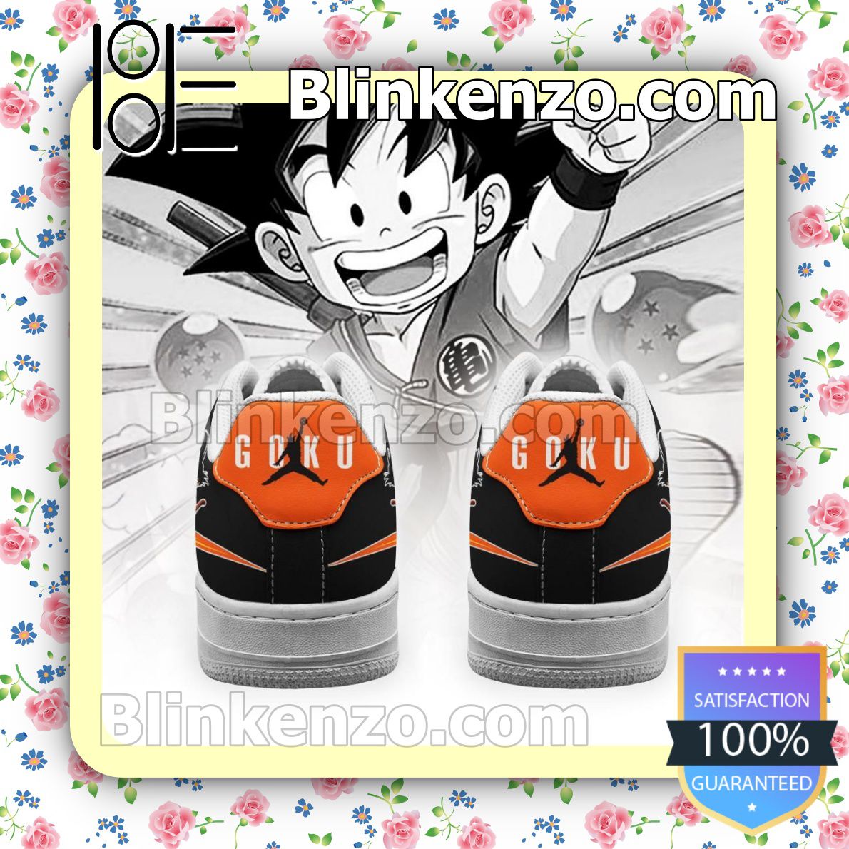 Adorable Goku Chico Dragon Ball Anime Nike Air Force Sneakers