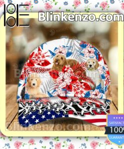 Goldendoodle American Flag Classic Caps