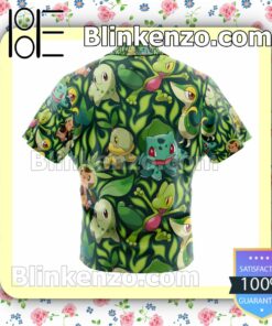 Grass Type Starters Pokemon Summer Beach Vacation Shirt a