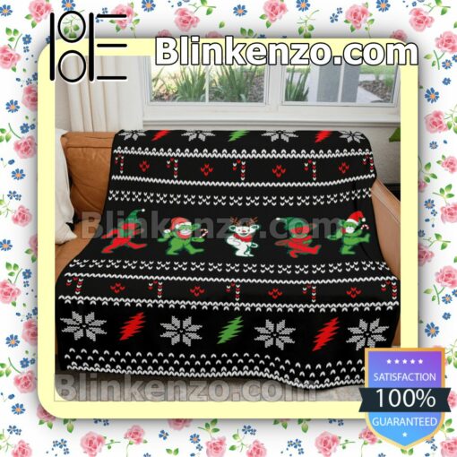 Grateful Dead Jingle Bears Christmas Soft Cozy Blanket b