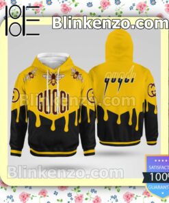 Gucci Bee Black And Yellow Custom Womens Hoodie