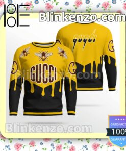 Gucci Bee Black And Yellow Mens Sweater