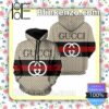 Gucci Beige Monogram With Black And Red Stripes Center Custom Womens Hoodie
