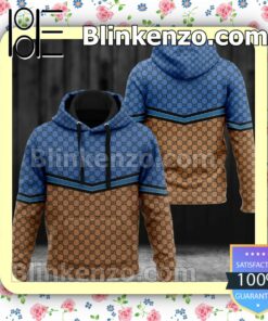 Gucci Blue And Brown Monogram Fleece Hoodie, Pants a