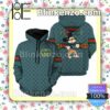 Gucci Mickey Mouse Color Stripes Green Custom Womens Hoodie