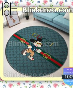 Gucci Mickey Mouse Monogram Green Round Carpet Runners