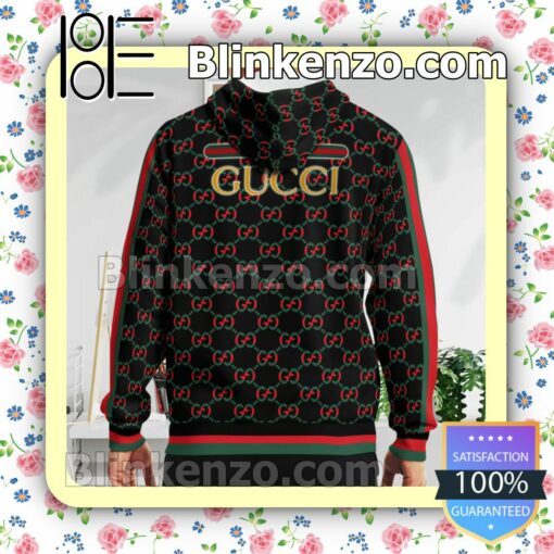 Gucci Mickey Mouse Red And Green Stripes Custom Womens Hoodie b