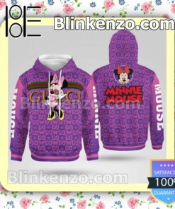 Gucci Minnie Mouse Butterfly Purple Custom Womens Hoodie