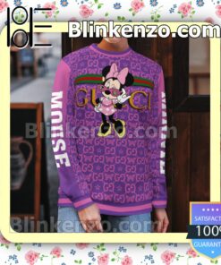 Gucci Minnie Mouse Butterfly Purple Mens Sweater b