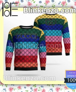 Gucci Multicolor Stripe Mens Sweater