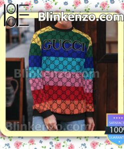Gucci Multicolor Stripe Mens Sweater b