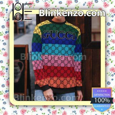 Gucci Multicolor Stripe Mens Sweater b
