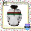 Gucci Museo Logo On Red And Green Stripes White Custom Womens Hoodie