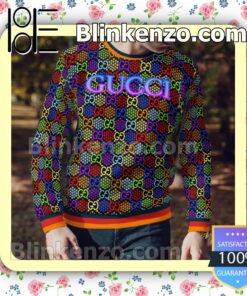 Gucci Psychedelic Multicolor Mens Sweater a