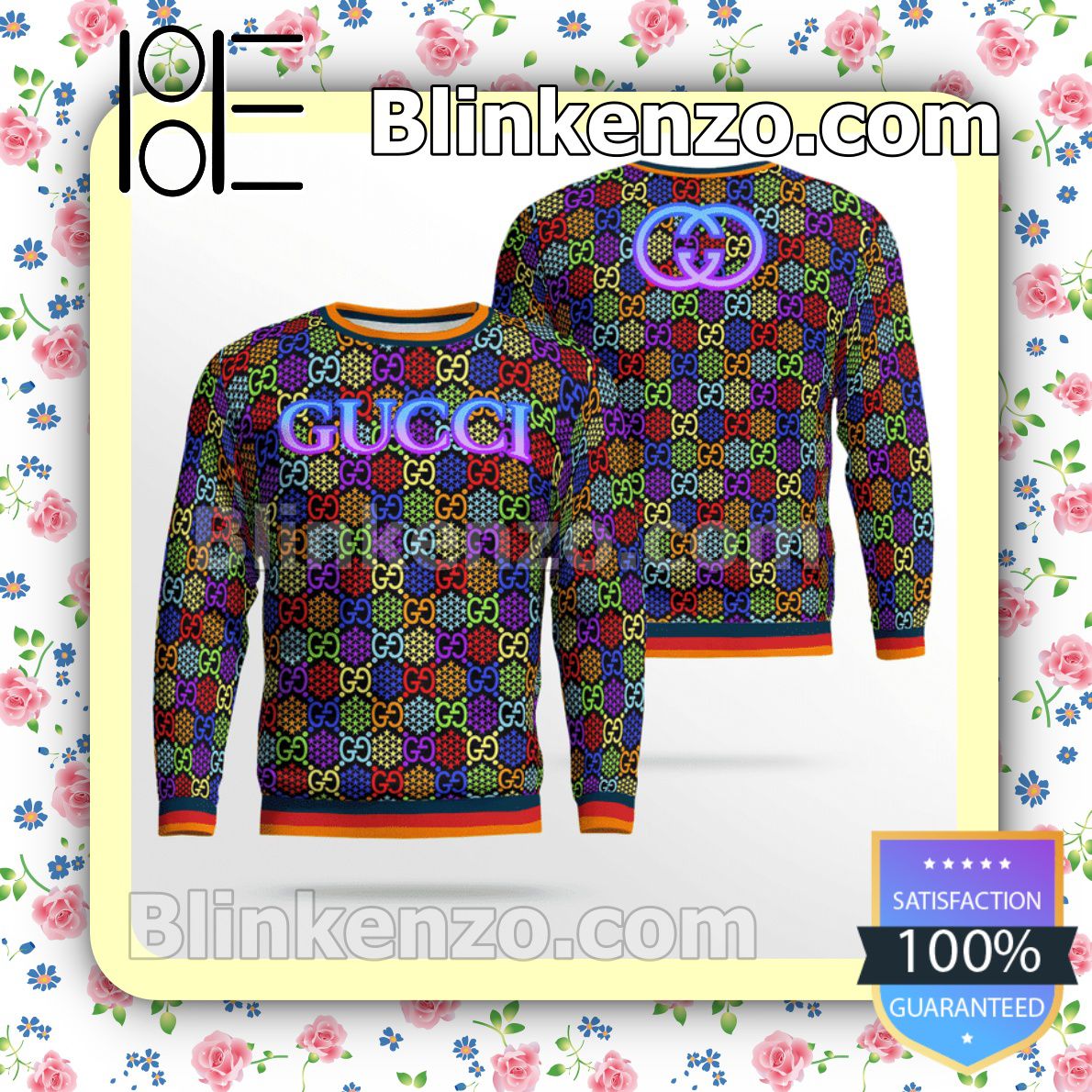 Gucci Psychedelic Multicolor Mens Sweater