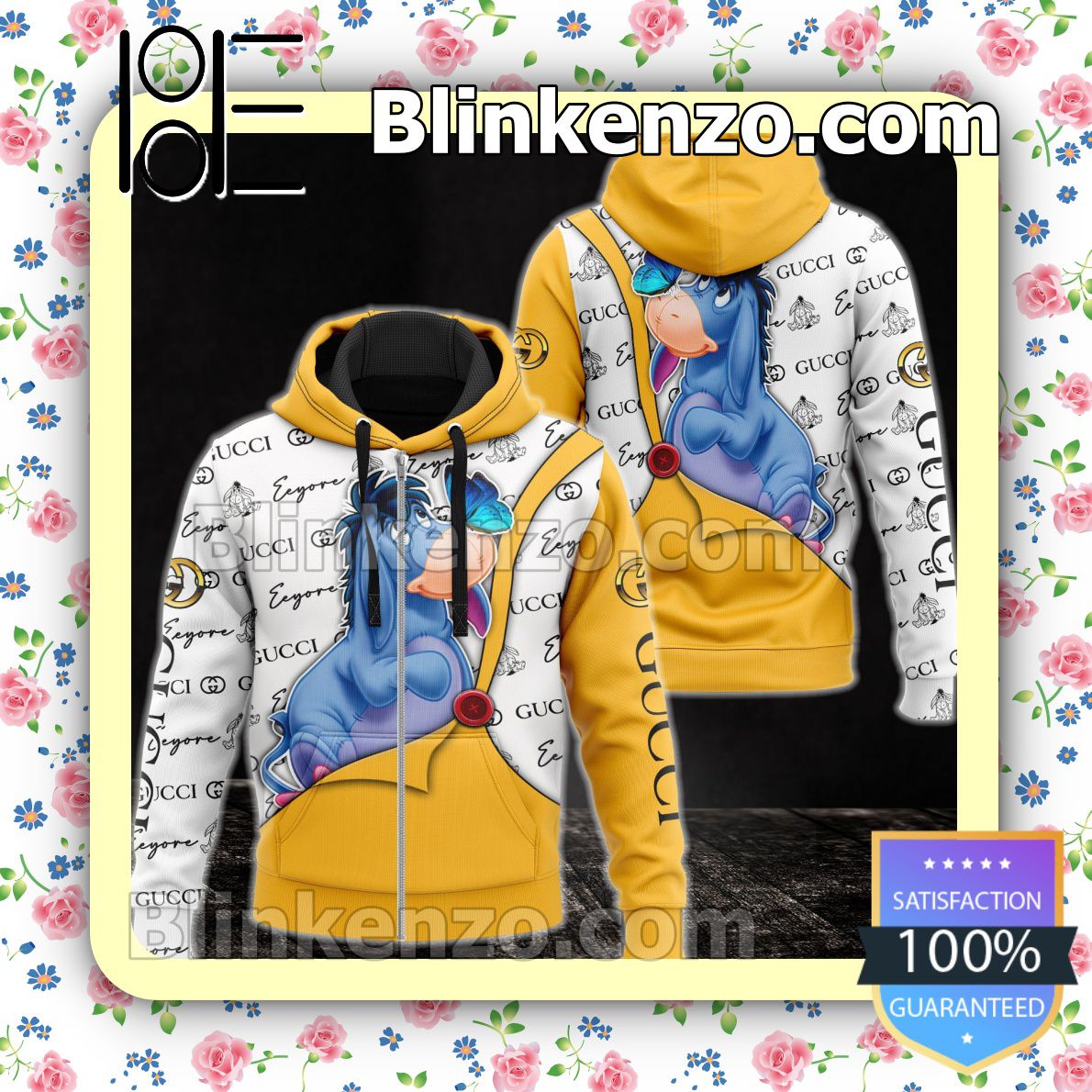 eBay Gucci With Eeyore Winnie The Pooh Full-Zip Hooded Fleece Sweatshirt