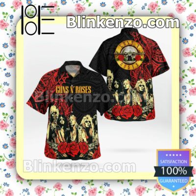 Guns N' Roses 2022 Tribal Casual Button Down Shirts