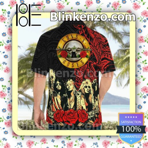 Guns N' Roses 2022 Tribal Casual Button Down Shirts a