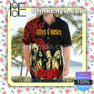 Guns N' Roses 2022 Tribal Casual Button Down Shirts c