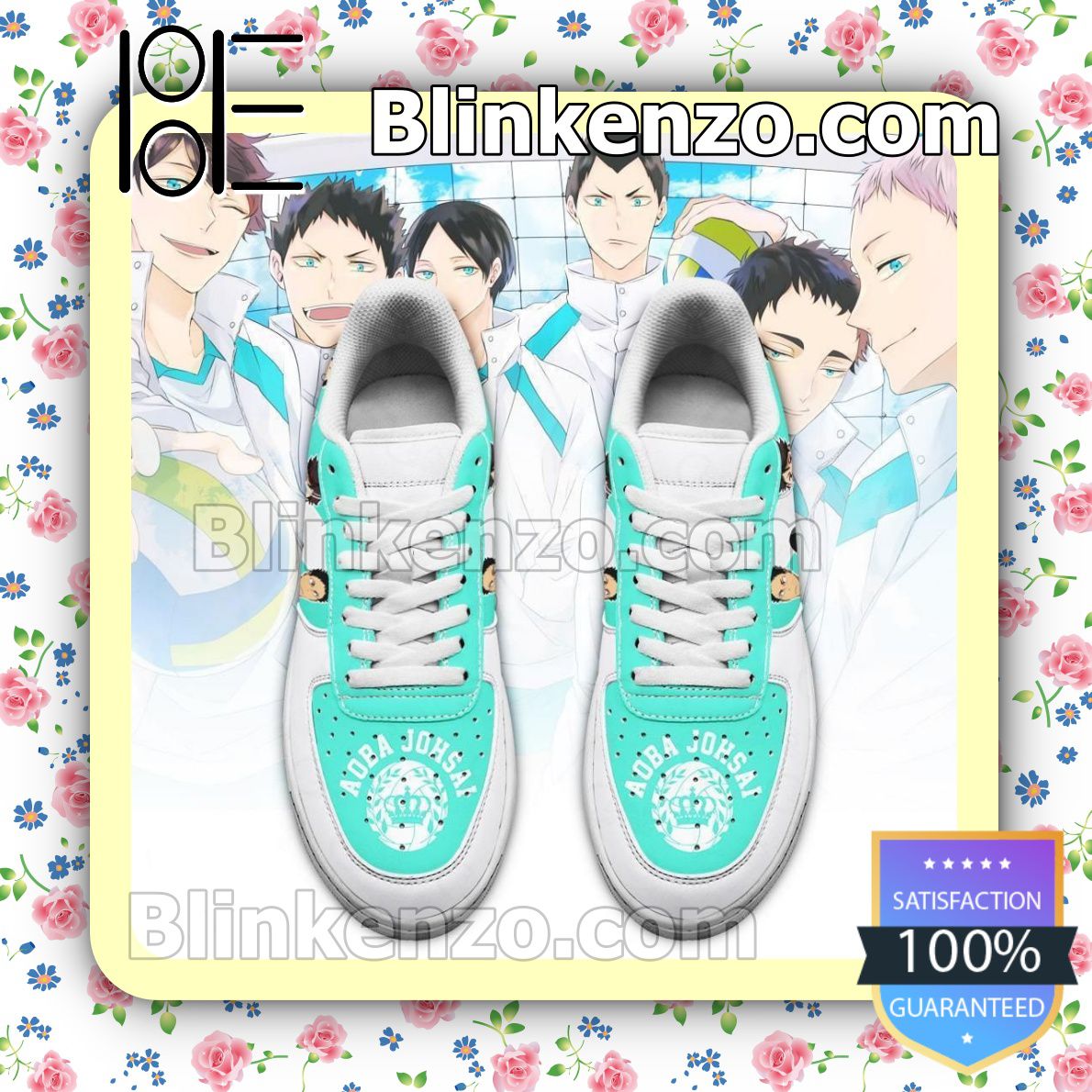 Official Haikyuu Aobajohsai High Team Haikyuu Anime Nike Air Force Sneakers