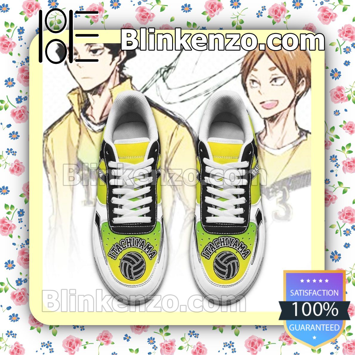 Luxury Haikyuu Itachiyama Academy Uniform Haikyuu Anime Nike Air Force Sneakers