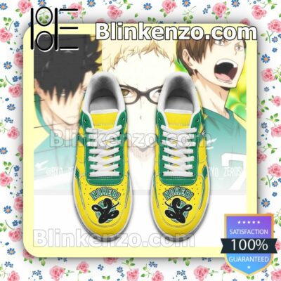 Haikyuu Nohebi Academy Uniform Haikyuu Anime Nike Air Force Sneakers a