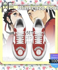 Haikyuu Sarukawa Tech High Uniform Haikyuu Anime Nike Air Force Sneakers a