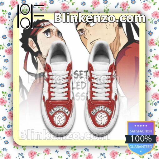 Haikyuu Sarukawa Tech High Uniform Haikyuu Anime Nike Air Force Sneakers a
