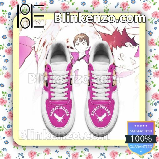 Haikyuu Shiratorizawa Academy Team Haikyuu Anime Nike Air Force Sneakers a