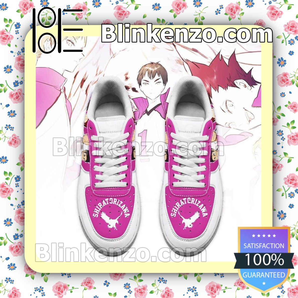 Top Rated Haikyuu Shiratorizawa Academy Team Haikyuu Anime Nike Air Force Sneakers