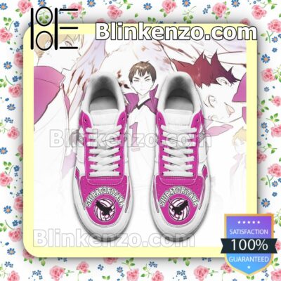 Haikyuu Shiratorizawa Academy Uniform Haikyuu Anime Nike Air Force Sneakers a