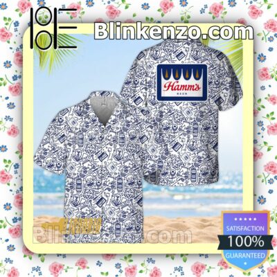 Hamm's Beer Doodle Art Beach Shirts