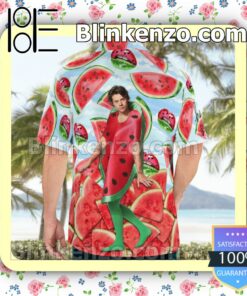 Harry Styles Watermelon Casual Button Down Shirts a